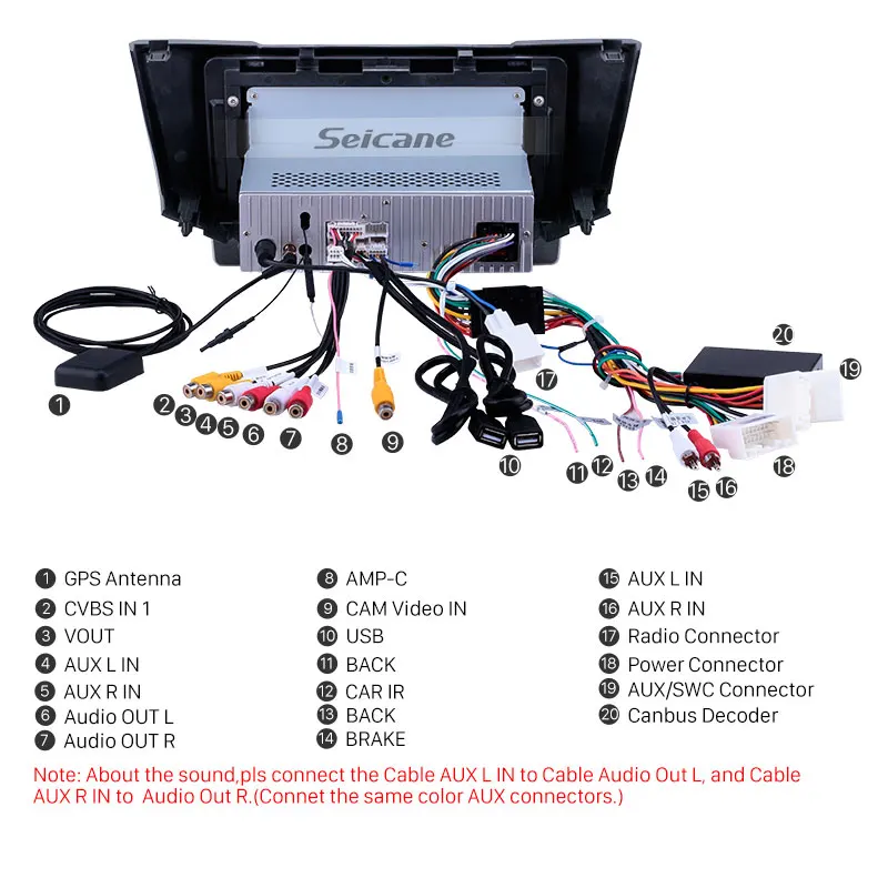 Seicane Android 8,1 2din gps 10,1 дюймов для автомобиля 2003-2010 Lexus RX300 RX330 радио головное устройство плеер Поддержка TPMS DAB+ Зеркальное соединение