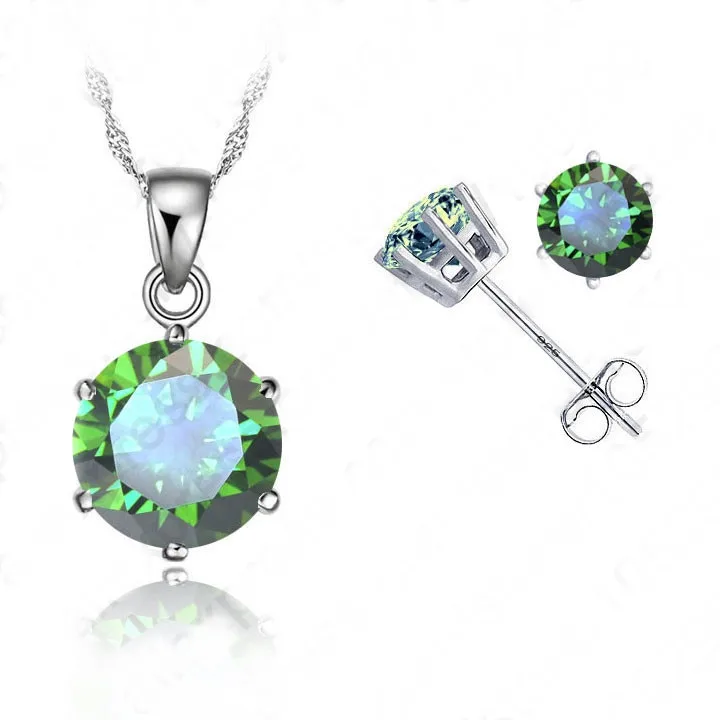 Giemi-Elegant-8-Colors-Clear-AAA-Zircon-925-Sterling-Silver-Jewelry-Sets-6-Claws-Stud-Earring (5)