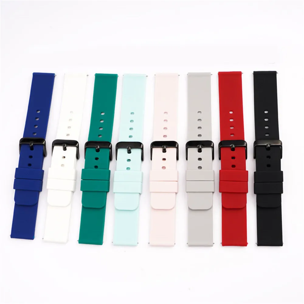 รายละเอียดเพิ่มเติมเกี่ยวกับ 14mm 16mm 18mm 20mm 22mm 24mm Strap Watch Accessories Quick Release R Watch Band Waterproof Silicone Strap Soft Replacement Sport Band