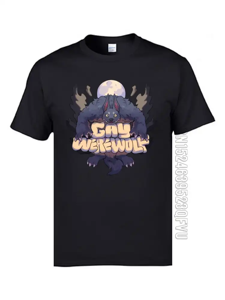 ゲイ狼とムーンテーブルゲーム狼男のtシャツostern日おかしいtシャツクルーネック綿 100 スウェット男性tシャツ T Shirts Aliexpress