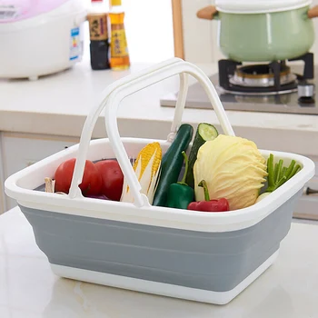 

Folding Laundry Storage Basket Hamper Washing Bin Reusable Shopping Tote Basket TB Sale