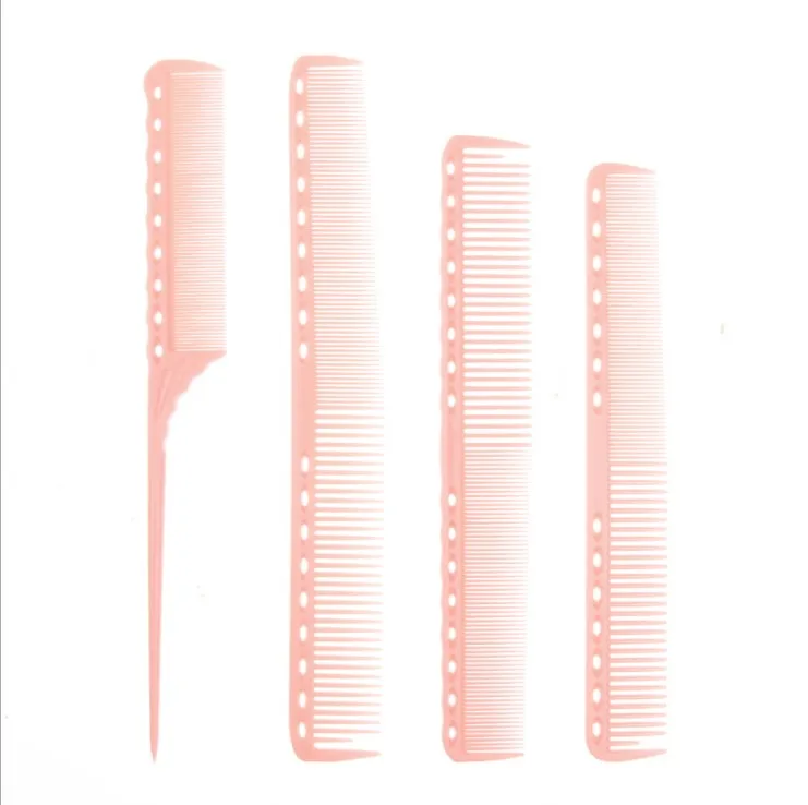 

Hot Sale Hairdressing Scale Pointed Tail Comb Hair Styling Rat Tail Comb Pink Plastic Fine-tooth Hair Comb Beauty Tools New