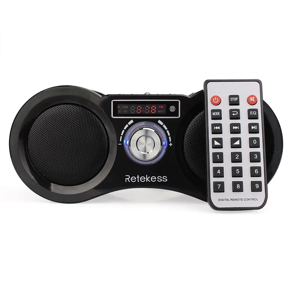 Digital Radios Receiver 1.6W*2 Speaker Remote Control Radio Receivers AUX-IN USB Disk TF Card MP3 Music Player Super Bass