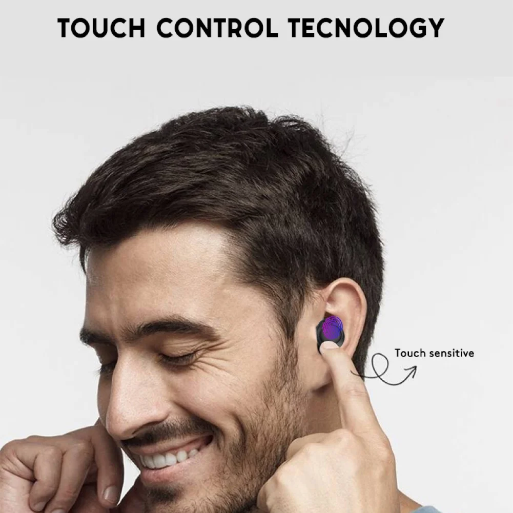 Зарядка Коробка микрофон A5 TWS bluetooth 5,0 наушники Авто сопряжение Смарт Touchs беспроводные стерео Бас спортивные бинауральные наушники для Xiaomi