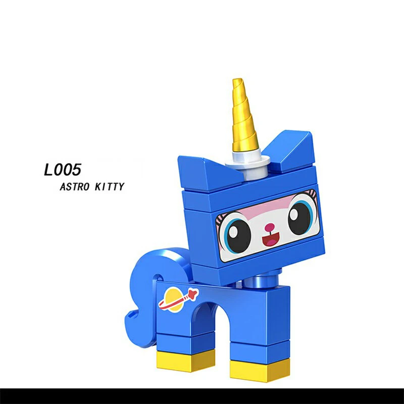 Для фильма Бэтмен 2 Unikitty Супермен ниндзя Рекс Lucy Emmet Wyldstyle Gordon Lord Vitruvius Кирпичи Строительные блоки игрушки Фигурки - Цвет: Темно-синий