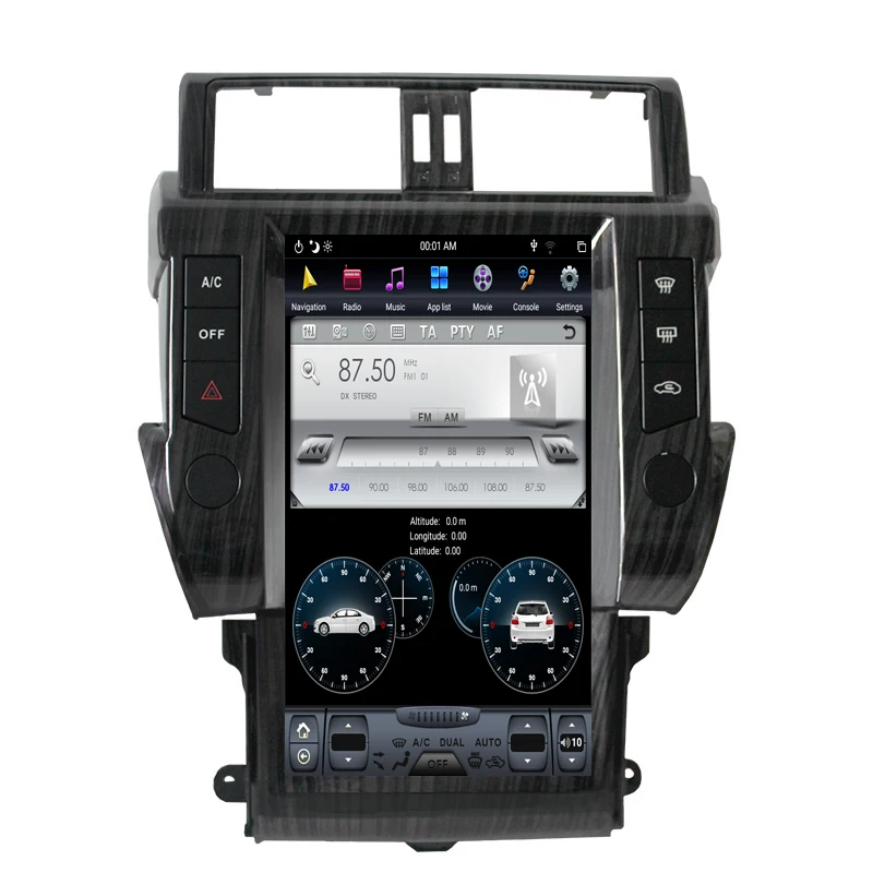Android 9,0 Tesla стиль 13,6 ''вертикальный экран Автомобильный gps навигатор для TOYOTA Land Cruiser Prado 2010-2013 мультимедийный плеер