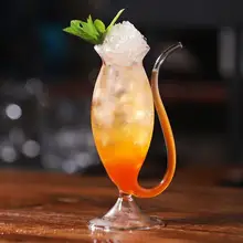 Креативная соломенная стеклянная чашка термостойкая прозрачная белка красное вино Стеклянная Бар Салон холодный напиток соломенная чашка подарок на день рождения