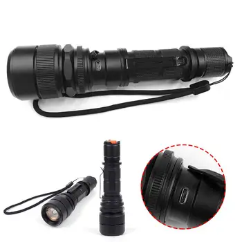 

Zoomable Flashlight 10000LM 5 Modes 18650 Battery Tactical USB Recharge T6 Torch USB Recharge Flashlight Outdoor Light