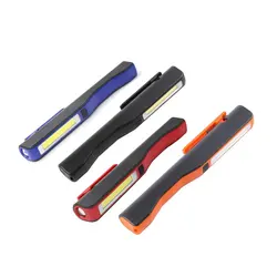 Lampe de travail COB à LED, torche Rechargeable par USB, avec crochet pivotant, lampe de poche magnétique, lumière d'urgence pour voiture 