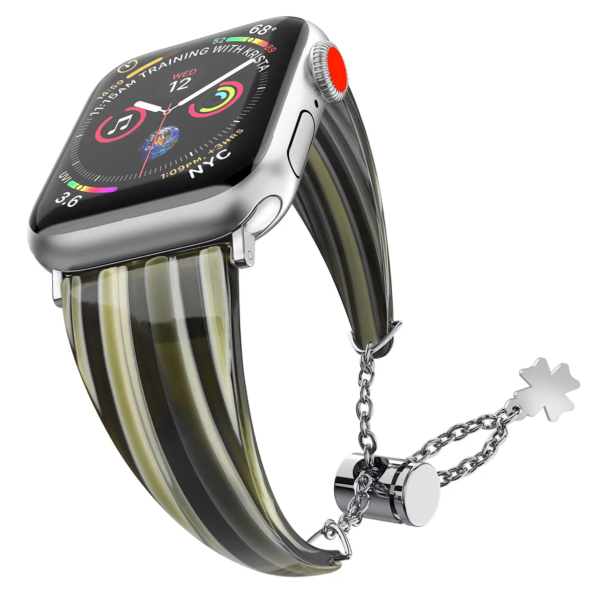 38 мм 42 мм ремешок для часов Apple watch модная Водонепроницаемая Смола Металлический регулируемый ремешок для iWatch серии 1 2 3 4