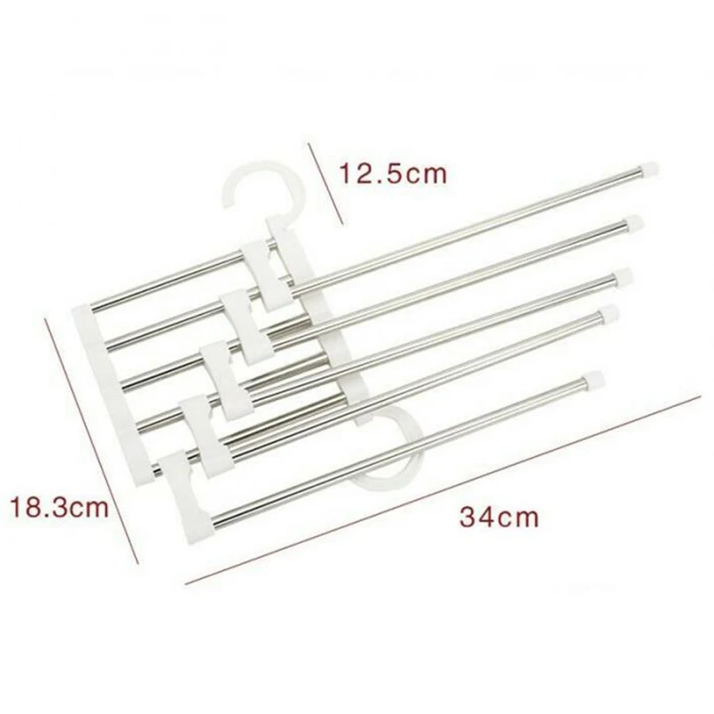 

Smart Clothes Hanger Space saving Adjustable Stainless Steel Pants Scarf