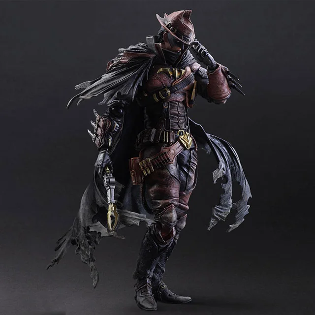 Play Arts kai Justice League Супер Герои dc фигурки PA дикий красный западный ковбой Бэтмен 27 см Горячая Коллекция моделей Игрушек