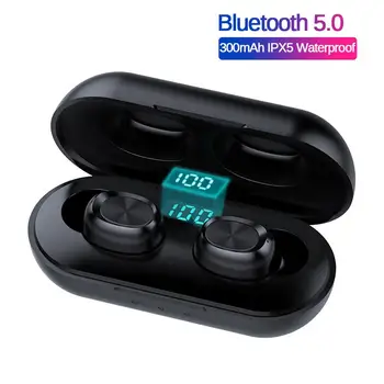 スポーツのbluetoothイヤホンワイヤレス防水実行しているヘッドセット内蔵MP3プレーヤーサポートsdカードハンズフリー通話