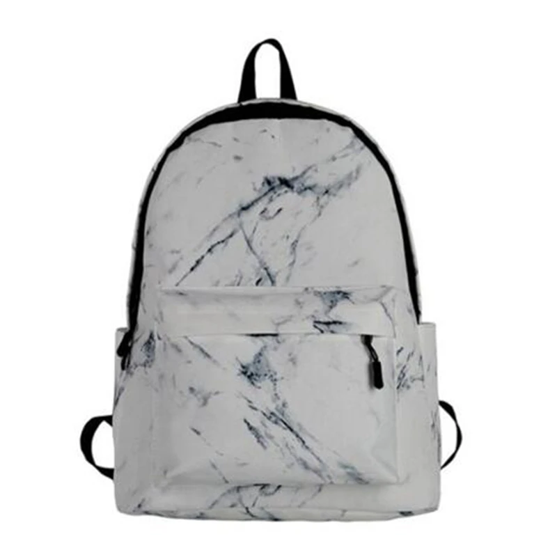 

LJL-Fashion Unisex Backpack Lady Men Canvas Backpack Teen Girl Bag Casual Marble Backpack