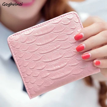 

Wallets Women Solid Card Holder Leisure Zipper Short Clutch Wallet Womens Cute Mini Purse Korean Style All-match Kawaii Bag Chic