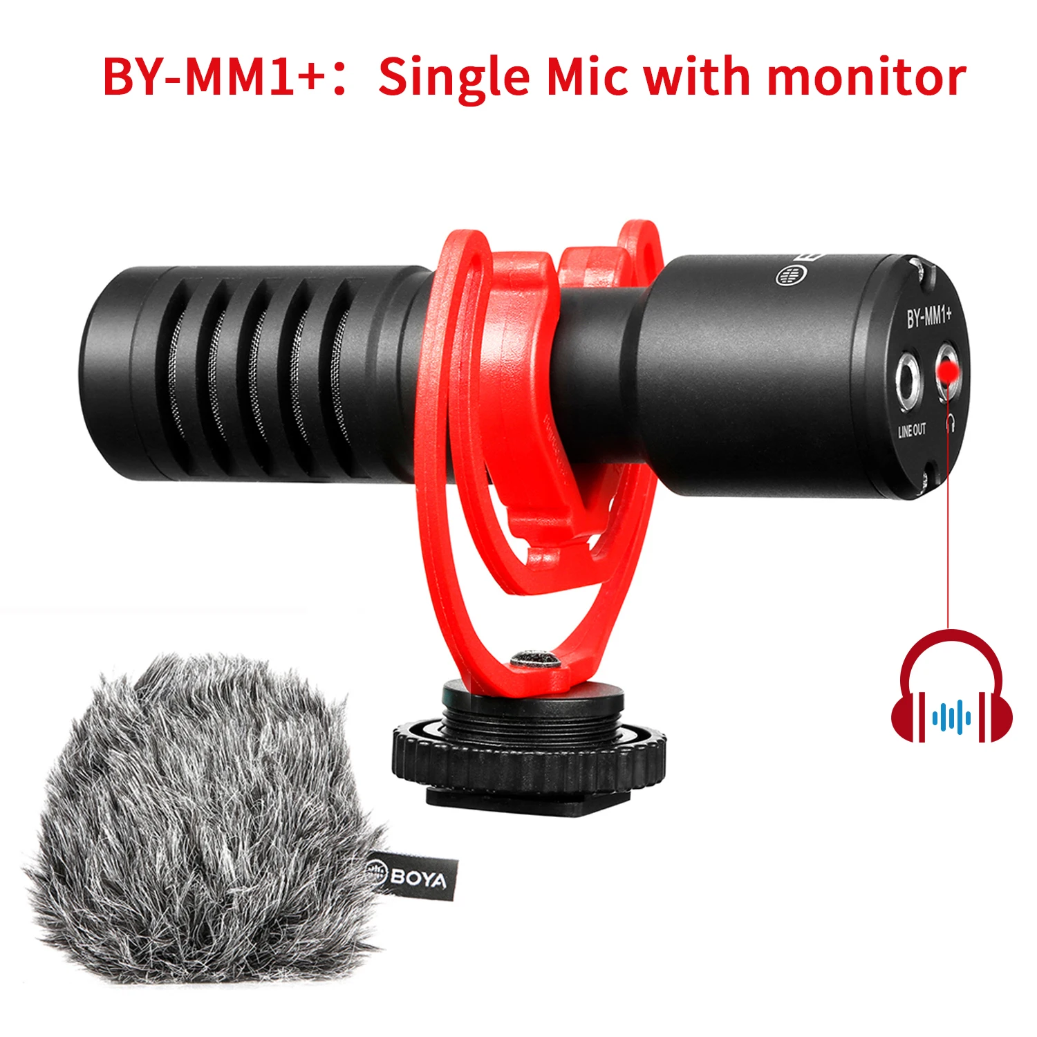 BOYA BY-MM1 On-Camera Shotgun Condenser Microphone for PC Mobile Phone DSLR Camera iPhone Android Streaming Vlog Microphone 