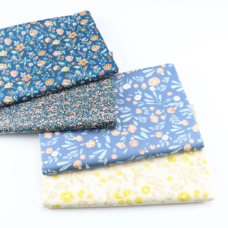 Flower Fabrics Patchwork Cotton Suede Other Plain Printed 100% Sewing Quilting DIY Handmade... Piece Warp 1 Package=1 | Дом и сад