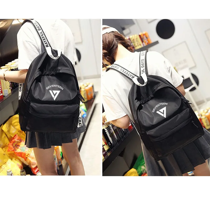 

Seventeen Celebrity Style Bag Cute Backpack Men And Women Korean-style Three-Color Schoolbag Backpack New Products