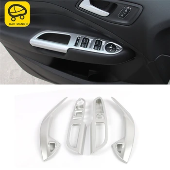 

CAR MANGO Window Lift Switch Frame Cover Trim Frame Sticker Interior Accessories for Ford KUGA Escape 2017 2018