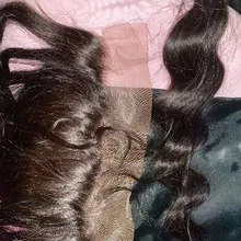 Mishell 30 32 34 extensiones de pelo ondulado malasio ondulado de 40 pulgadas con extensiones de cabello humano Frontal con cierre, extensión de cabello Remy