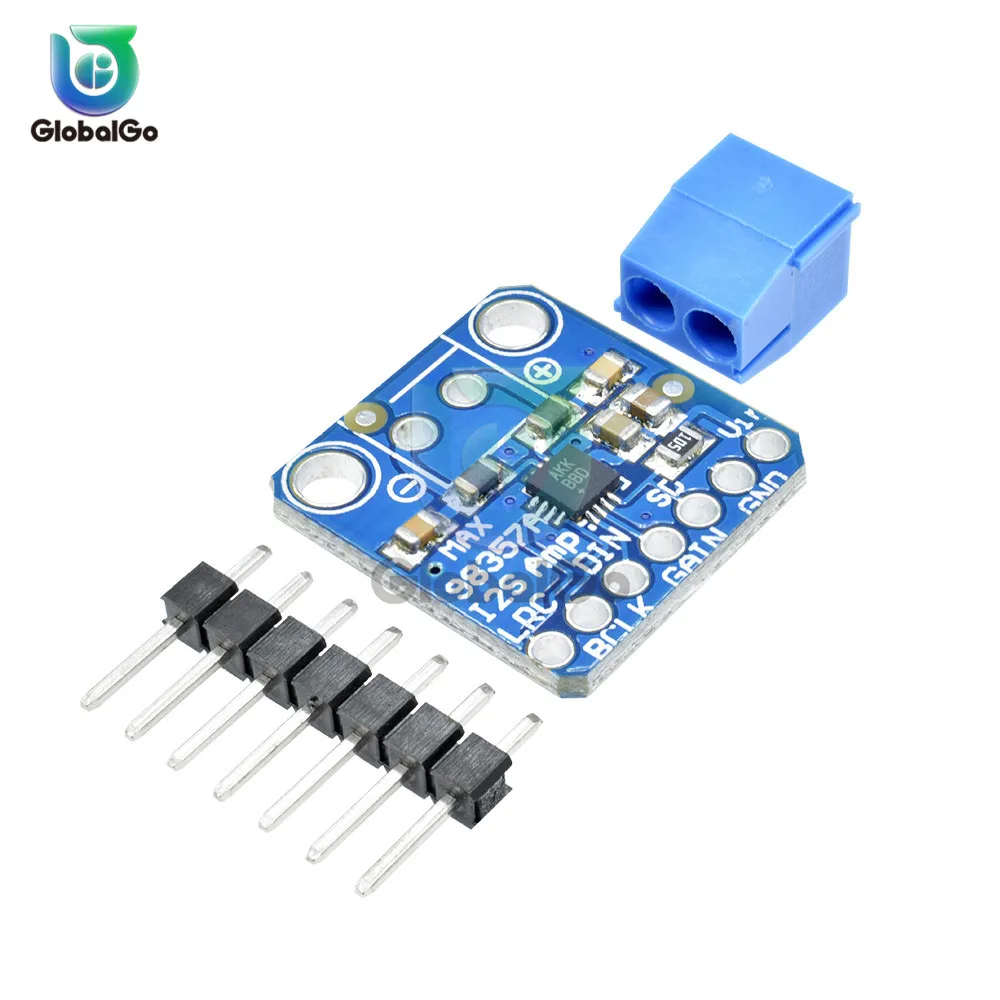 MAX98357 I2S класса D подойдет как для повседневной носки, так модуль усилителя 7Pin Мужской конвертер аудио Плата усилителя мини стерео усилитель модуль 3,3 V-5 V