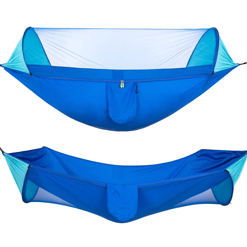 

New Style Nylon Automatic Quickly Open Mosquito Net Hammock Camping Outdoor Sunshade Anti-mosquito Hammock Tent Indoor Swing