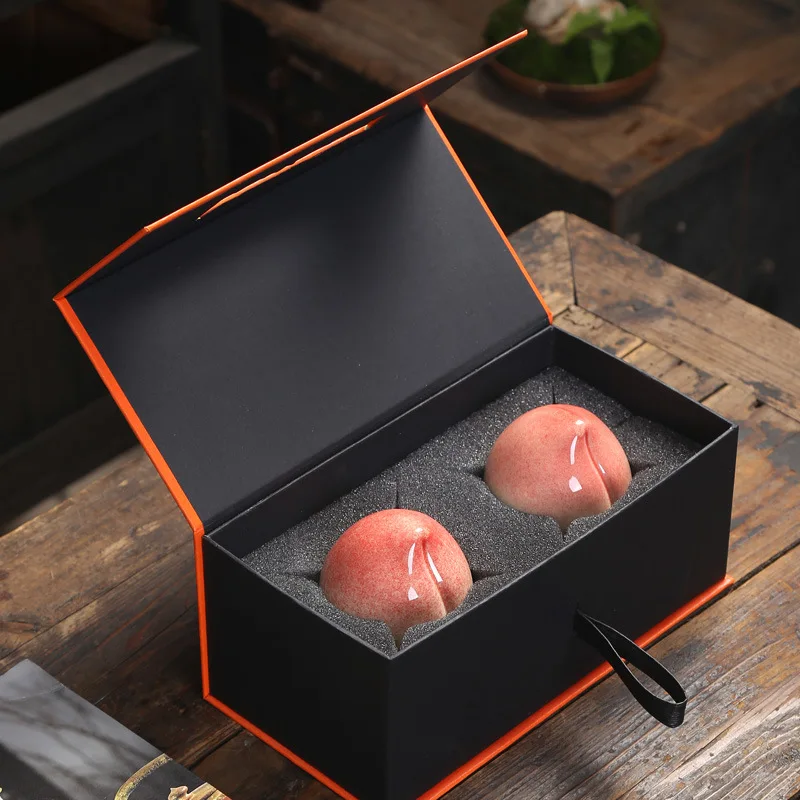 Gift Box Простой креативный керамический резервуар для хранения, трехмерная форма, персиковый чай, банки, герметичное хранение, чай, персик, украшение дома, украшения - Цвет: Gift Box