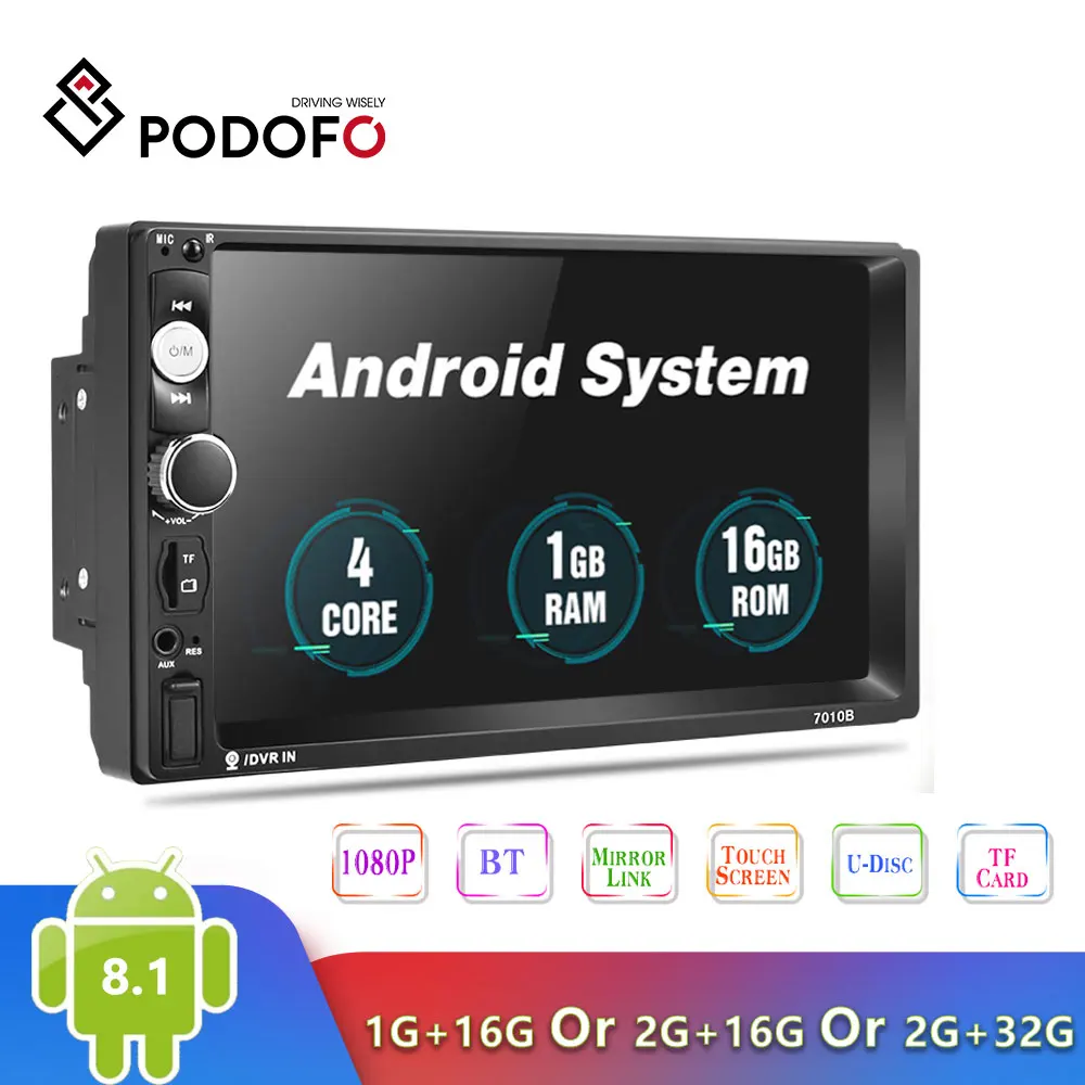 2019 новейший Podofo Android 2 Din Автомобильный Радио мультимедийный плеер 2 ГБ + ПЗУ 32 Гб 7''GPS карта без Dvd 2din Авторадио для Ford Volkswagen 2019 новейший Podofo Android 2 Din Автомобильный Радио мультимедийный плеер 2 ГБ + ПЗУ 32 Гб 7''GPS карта без Dvd 2din Авторадио для Ford Volkswagen