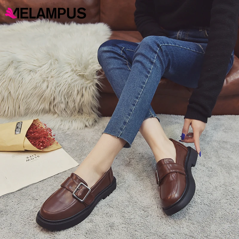 

2019 Ladies Single Shoes Loafers Comfortable Non-slip Wearable Wild College Wind