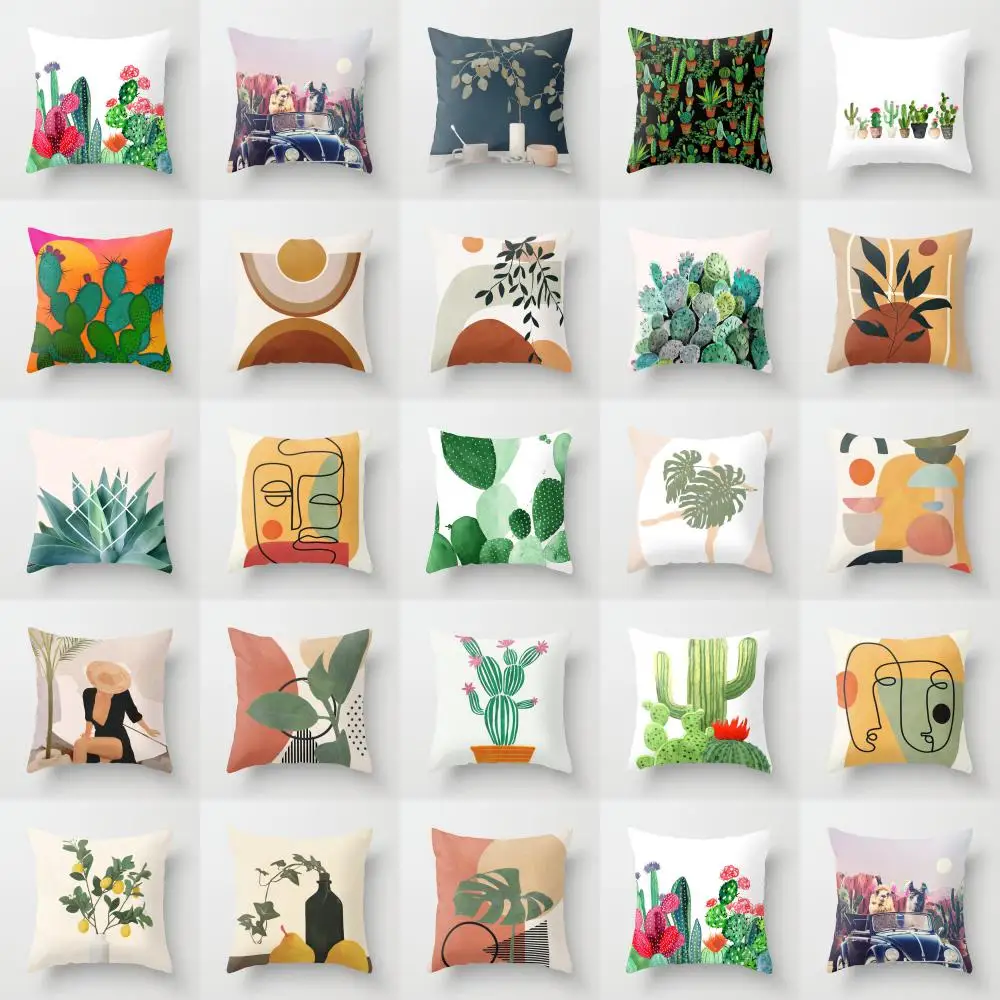 Зеленая искусственная наволочка чехол для подушки плюшевая подушка 45*45