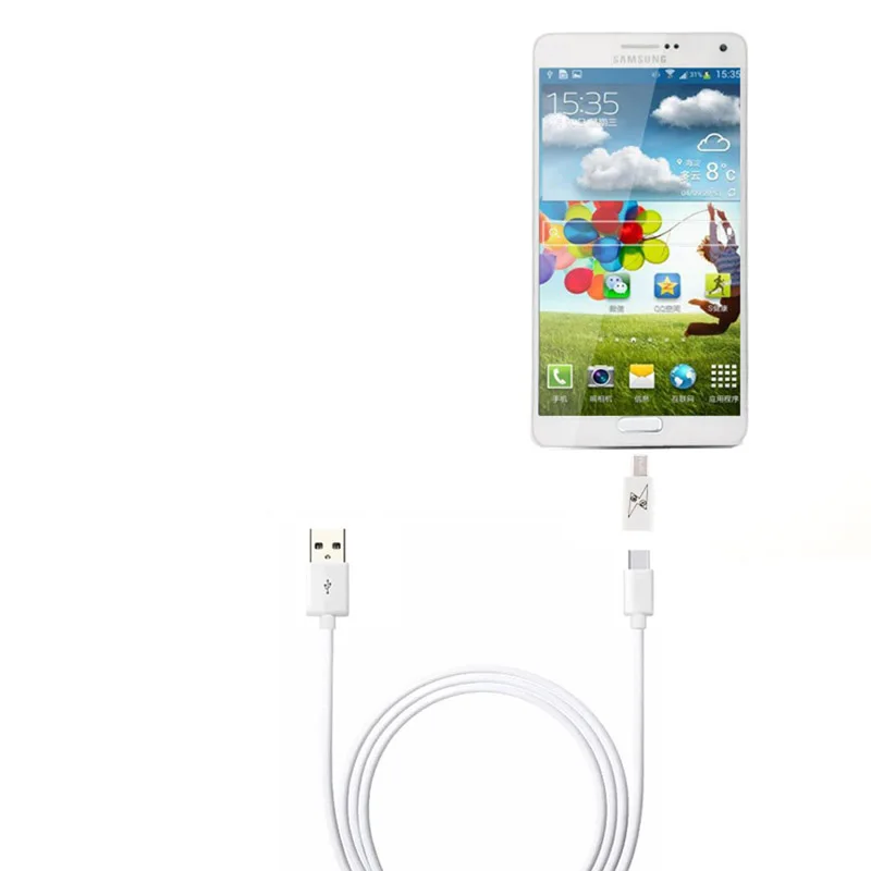 Micro USB папа к USB-C type C Женский адаптер конвертер для зарядки и передачи данных