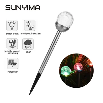 

SUNYIMA Solar garden light LED Waterproof Lawn Lamp Outdoor Solar Light Street Pathway Landscape Yard Lamp Glass lights