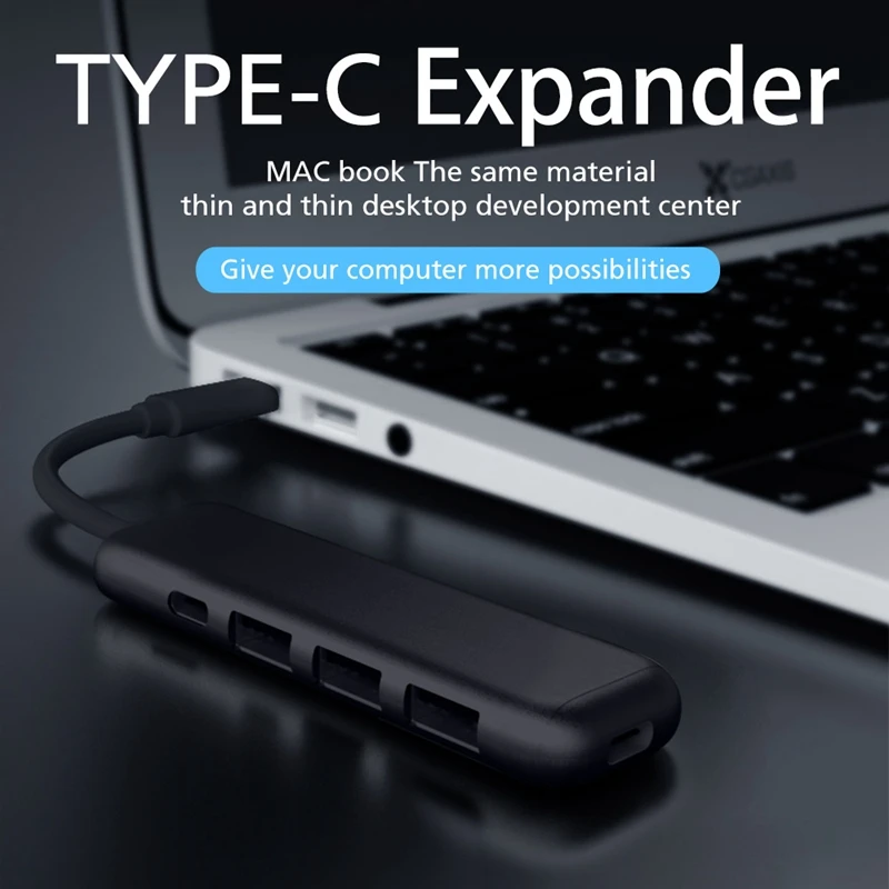 Q32 Usb C концентратор, 5-в-1 Тип C концентратор, с 3 портами(стандарт 3,0 Порты, Usb-C Мощность доставки, Портативный для Mac Pro и Другое Тип C ноутбуки