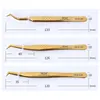 Stainless steel Eyelash Tweezers High Precision Anti-static Tweezer 3D Volumn Lashes Extension Supplies Excellent Closure 5