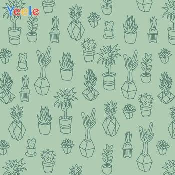 

Yeele Wall Decor Portrait Potted Plants Cactus Ins Photography Backdrops Personalized Photographic Backgrounds For Photo Studio
