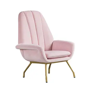 

Light Luxury Single Sofa Northern Europe Modern Simple Sofa Chair Living Room Bedroom Balcony Small Family Net Red Fabric Sofa