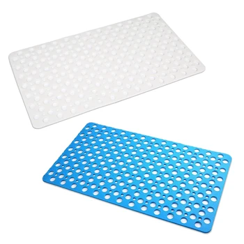 

Nonslip Bathtub Mat Extra Soft Eco Friendly TPE Bath Mat for Kids, Anti Bacterial Machine Washable Bathroom Shower Mat