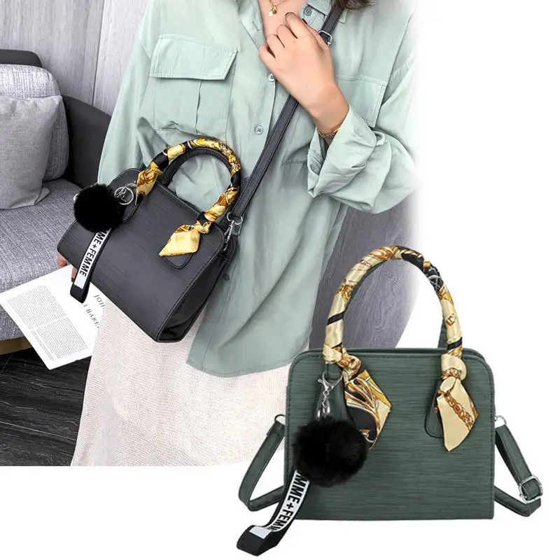 

Currently Available 2019 Autumn New Style Ol Commuting PU Handbag Solid Color Kelly Bag Lock WOMEN'S Handbag