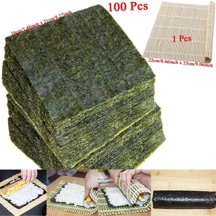 21x19cm 100pc1M 50-100 шт нори морские водоросли для суши сушеные Лавер морские водоросли нори для суши набор высокое качество морские водоросли Нори Суши - Цвет: 21x19cm 100pc1M
