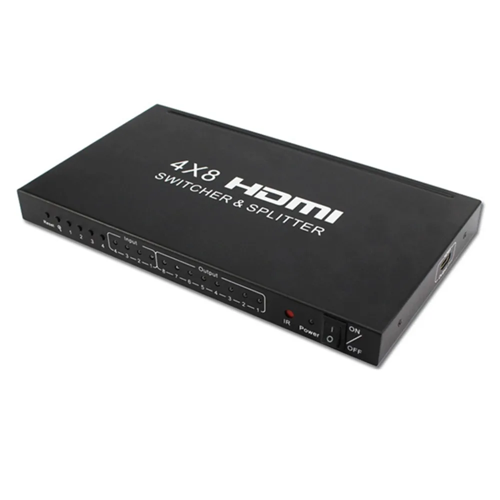 4K 3D HDMI переключатель/Разделитель 4x8 переключатель разделенный Hdmi ИК RC управление