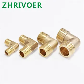 BSP Pipe Elbow Fitting Coupler Brass Tube Fitting Adapter 90 Degree 1/8 1/4 3/8 1/2