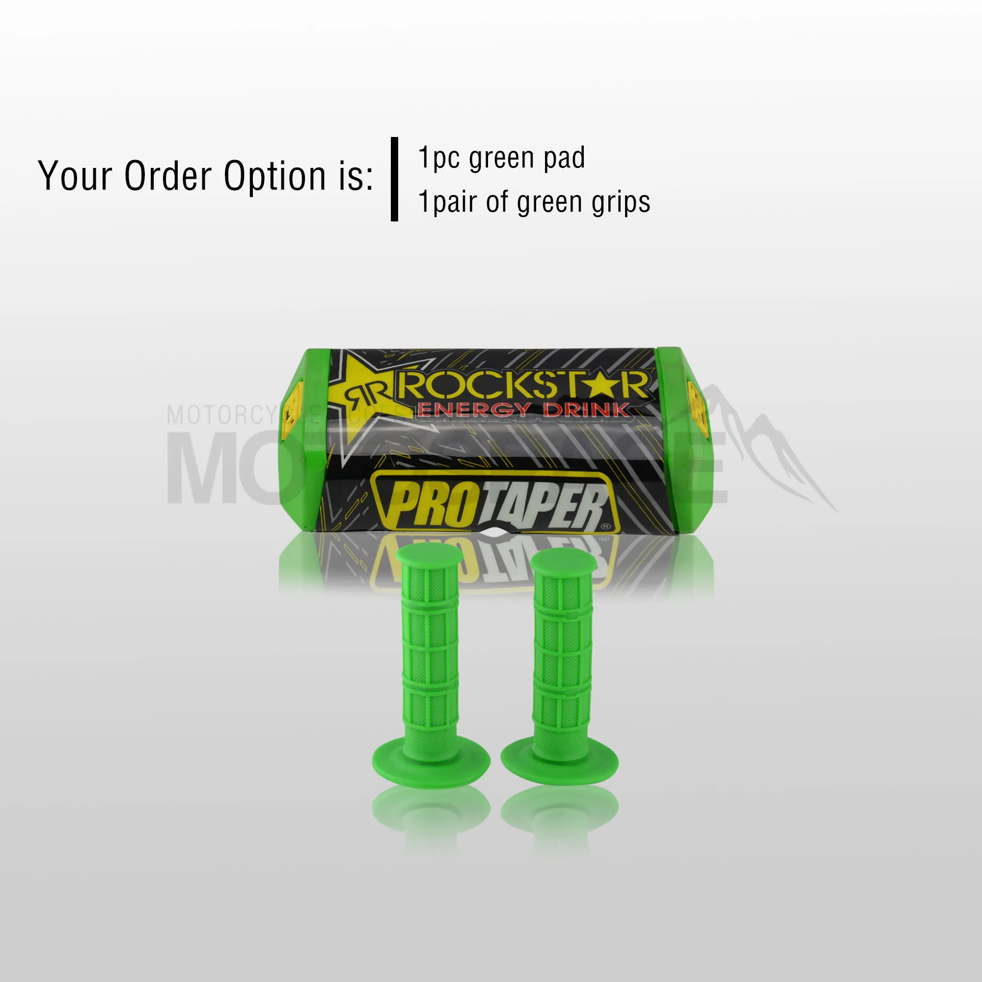 Руль для Pro Taper Pack Bar 1-1/" Renthal Fatbar Колодки Ручки Pit Pro Racing Dirt Pit Bike мотоцикл с адаптер cnc - Цвет: Green Pad Grip