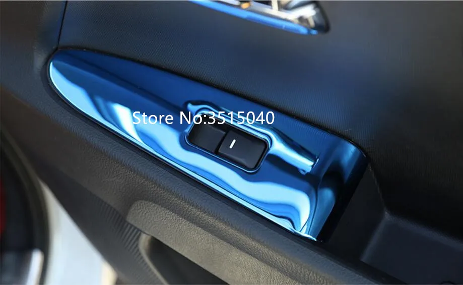 Для KIA Sportage R 4 шт., подлокотник двери из нержавеющей стали, кнопка подъема стекла, декоративная крышка, отделка, Аксессуары для стайлинга автомобилей