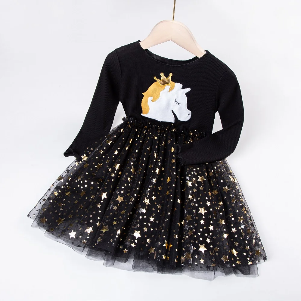 Children Fancy Unicorn Dress Princess Birthday Costume Girls Christmas Carnival Dresses Cosplay Clothing