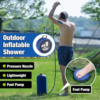 

11L PVC Outdoor Inflatable Shower Pressure Water Bag Leak-proof Portable Field Shower For Bathing Car Washing