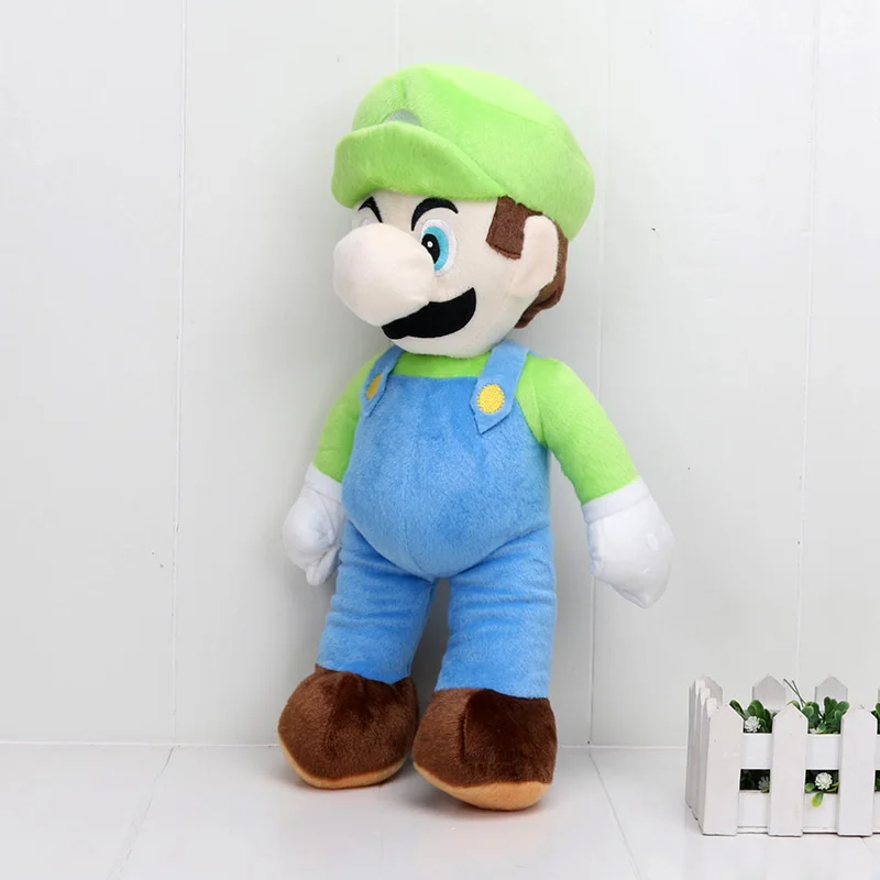 Распродажа Большой размер 16 дюймов 40 см Новая Супер Марио Bros LUIGI плюшевая кукла мягкая игрушка