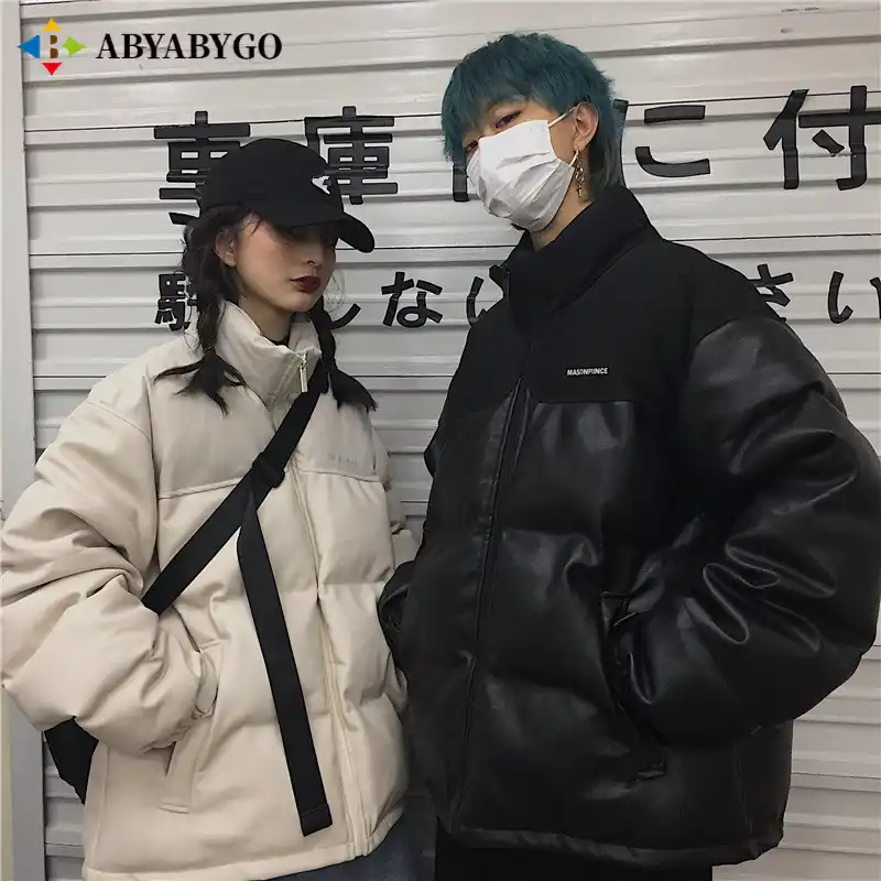 Puレザーパーカーカップル服メンズ新冬バブルジャケットソリ緩い厚く暖かいファッションコートフグジャケット男性 パーカー Aliexpress Puレザーパーカーカップル服メンズ新冬バブルジャケットソリ緩い厚く暖かいファッションコートフグジャケット男性 パーカー Aliexpress
