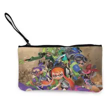WHEREISART Splatoon 2 мультяшный холщовый кошелек, сумочка для ключей, маленькая сумочка на молнии, кошелек для монет, держатель для карт, сумка, кошелек, Cartera Mujer