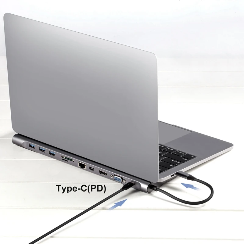 11 все-в-одном док-станция Usb 3,0 концентратор Hdmi зарядное устройство тепловыделение с Мини Dp для Macbook