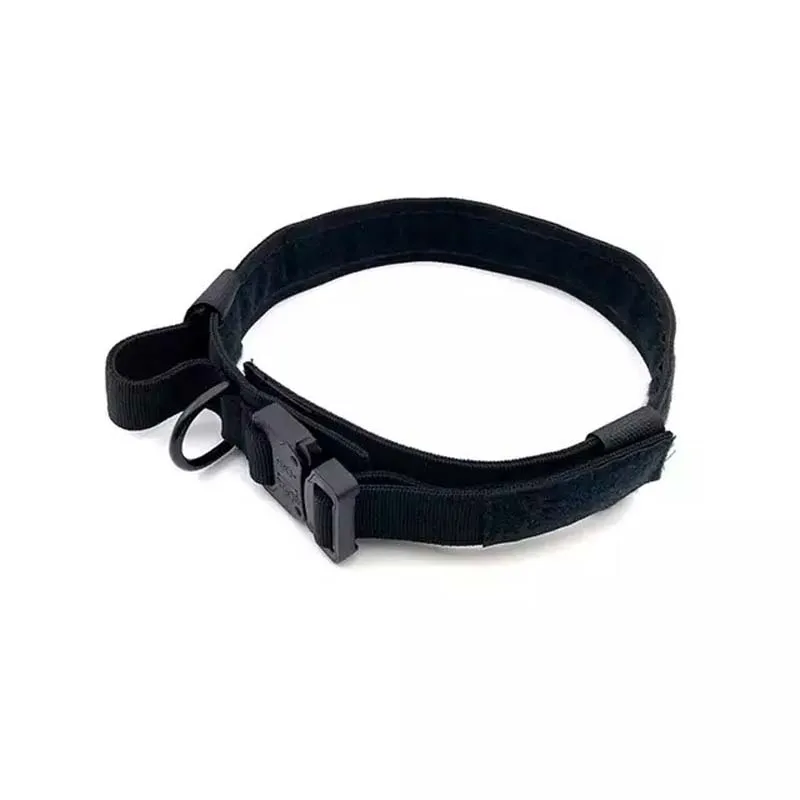 Черный 1Pcs Adjustable Safety Dogs Collars Nylon Pet Dog Cobra Buckle Neck Strap Large Medium Dog Training Harness Collar Pet Products - Цвет: Черный